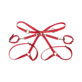 SUBBLIME - 953706 ESPOSAS CON CINTURÓN BONDAGE ROJO TALLA ÚNICA